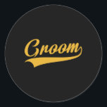 Groom - Bachelor Party - Bröllop Runt Klistermärke<br><div class="desc">Groom - Bachelor Party - Bröllop</div>