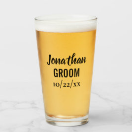 Groom Bachelor Party Wedding Favor Beer Pint Glaskopp