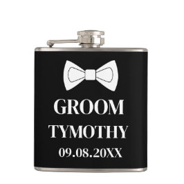 Groom Black Elegant Modern Gifts Bröllop Fickplunta