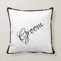 Groom Black Script Elegant bröllop Keepsaké