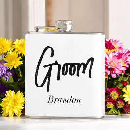 Groom Black White Bröllop Fickplunta