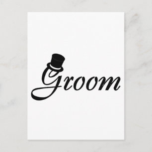 Groom (Blk Top hat) Vykort