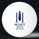 Groom Blue Tie Pingisboll<br><div class="desc">Dessa pingpong bollar skulle vara perfekt för brudgummen. Om all din bröllopsfest kommer att ha kostym på sig är det underbart med en slump och en slips i blått. Avslappnaden är ännu formell. De skulle vara så roligt för en reklamfest eller helg. Hämta 6 för varje person i brudens sida...</div>