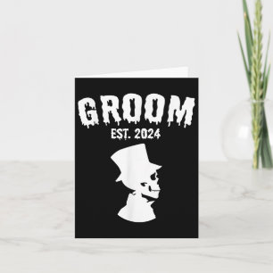 Groom Bride 2024 Skeleton Par Matching Bröllop Kort