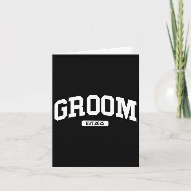 Groom Bride 2025 Ny gifta Par Förlovning W Kort (Framsida)