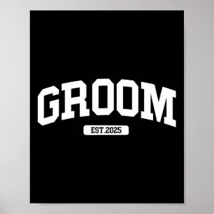 Groom Bride 2025 Ny gifta Par Förlovning W Poster