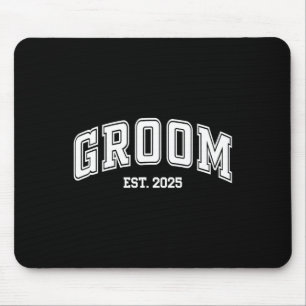 Groom Bride Est. 2025 Retro Ny gifta Par W Musmatta