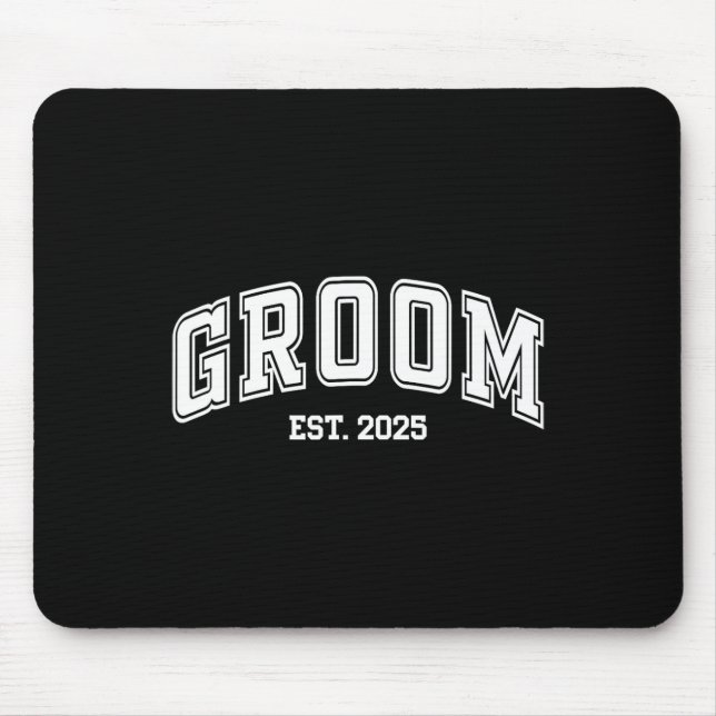 Groom Bride Est. 2025 Retro Ny gifta Par W Musmatta (Framsidan)
