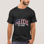 Groom Bride Est. 2025 USA flagga Ny gifta par T Shirt<br><div class="desc">Groom Bride Est. 2025 USA flagga Par Bröllop</div>