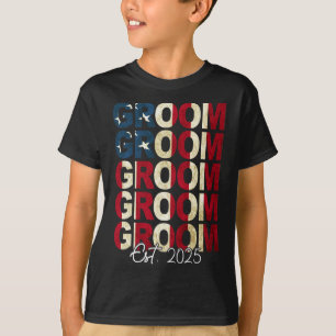 Groom Bride Est. 2025 USA Ny gifta Par T Shirt