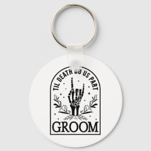 Groom Bride Förlovning Bröllop Halloween lite Mors Nyckelring