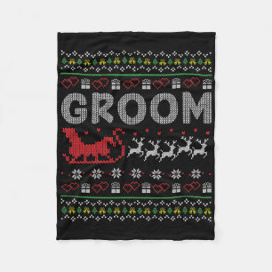 Groom Bride jul Julafton Ugly Matching par Gi Fleecefilt