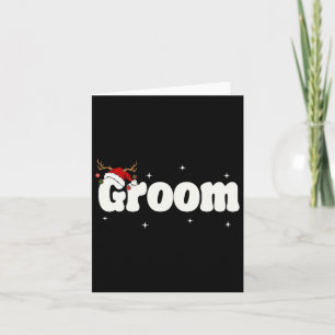 Groom Bride Santa Par julutseenden Julafton P Kort