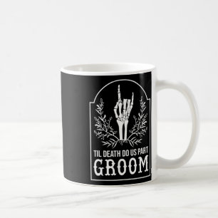 Groom Bride Skeleton Hand Par Matching Bröllop Kaffemugg