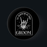 Groom Bride Skeleton Sten Hand Par Bröllop Hal Knapp<br><div class="desc">Groom Bride Skeleton Sten Hand Par Bröllop Halloween</div>