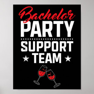 Groom Bride Stag-natten för Bachelor Party-support Poster