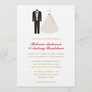 Groom Bröllop Inbjudningar