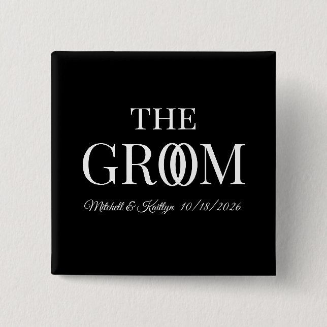 Groom Bröllop Knapp (Framsida)
