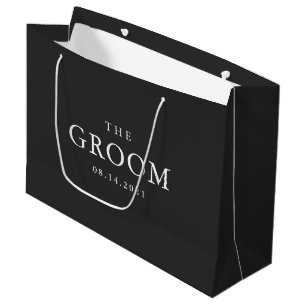 Groom Bröllop Simple Classic Black and White