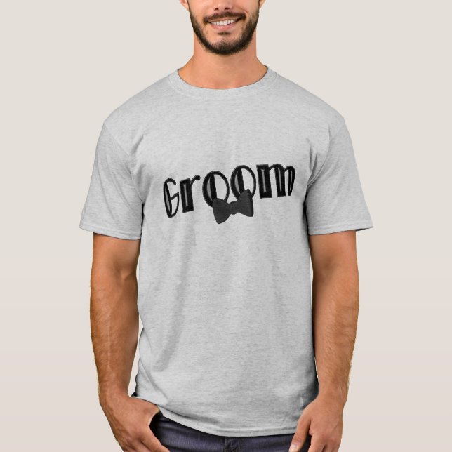 Groom-Bröllopsfest Tee Shirt (Framsida)