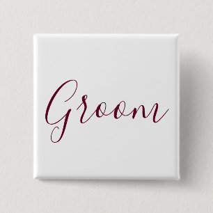 Groom Burgundy-teckensnitt Knapp
