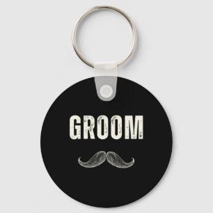 Groom Costume with Mustache - Grooms Party Nyckelring