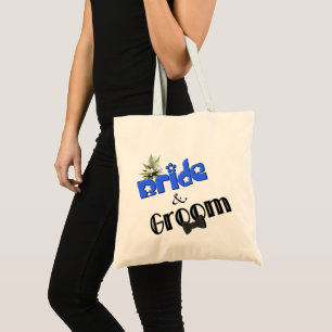 Groom Cute Bröllop Brudens sida Tygkasse