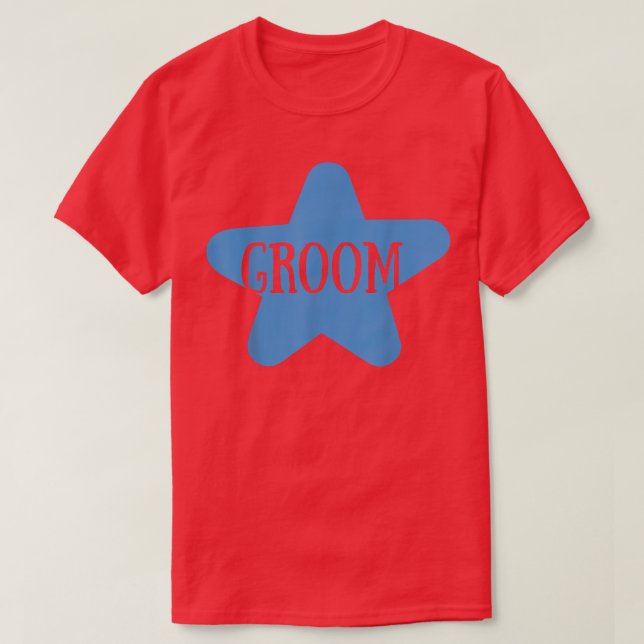 Groom Cute Engagement Wedding Party Matching  T Shirt (Design framsida)