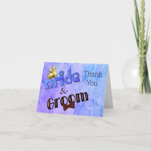 Groom Cute Personlig Bröllop Tack Kort