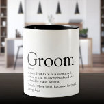 Groom Definition, Stag Bachelor Party, Bröllop Två-Tonad Mugg<br><div class="desc">Anpassa med gruppens definition för att skapa en unik gåva till bachelor Stag party och bröllop. Ett perfekt sätt att visa honom hur fantastisk han är på sin stora dag och en perfekt för resten av sitt liv. Designad av Thisisnotme©</div>