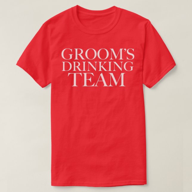 Groom Drinking Team Party Marskalkars Bachelor Par T Shirt (Design framsida)