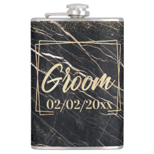 Groom Elegant: Golden Marble Firande Fickplunta