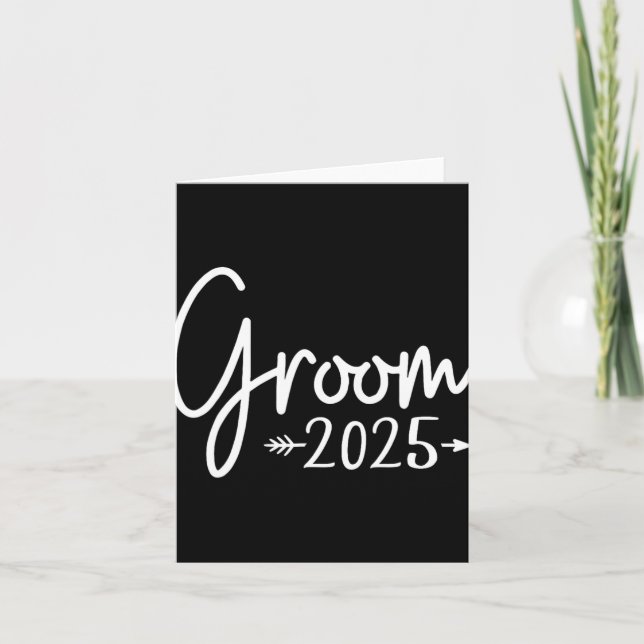 Groom Est. 2025 Gift Bröllop Förlovning Komma igån Kort (Framsida)