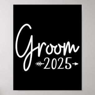 Groom Est. 2025 Gift Bröllop Förlovning Komma igån Poster