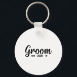 Groom Est. 2025 Gift Bröllop Förlovning Nyckelring<br><div class="desc">Groom Est. 2025 Gift Bröllop Förlovning</div>