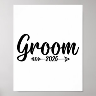 Groom Est. 2025 Gift Bröllop Förlovning Poster