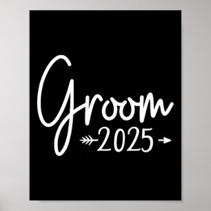 Groom Est 2025 Married Bröllop Förlovning Komma Poster