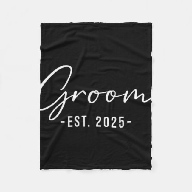 Groom Est. 2025 Matchning - Redot växer Fleecefilt (Framsidan)