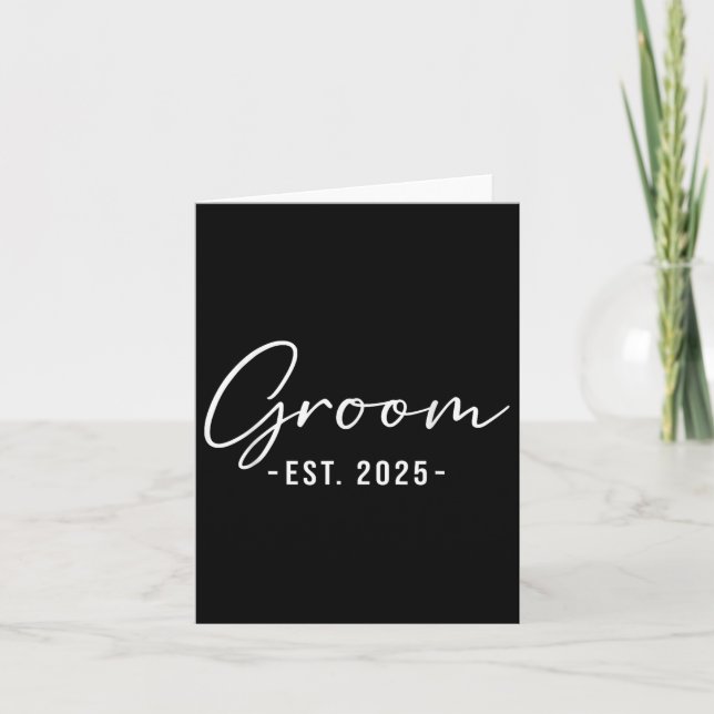 Groom Est. 2025 Matchning - Redot växer Kort (Framsida)