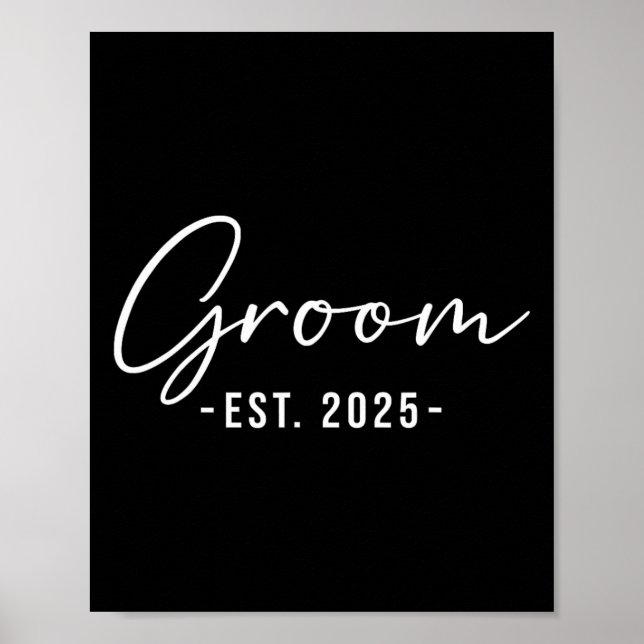 Groom Est. 2025 Matchning - Redot växer Poster (Framsidan)