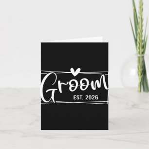 Groom Est. 2026 Make Bröllop Engag Kort