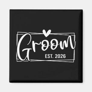 Groom Est. 2026 Make Bröllop Engag Magnet