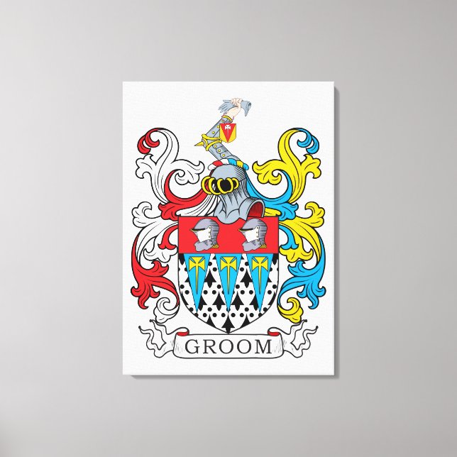 Groom Family Crest Canvastryck (Framsida)