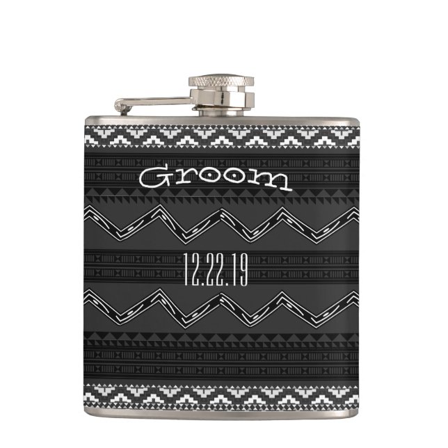 Groom Flask Mustache Fickplunta (Framsidan)