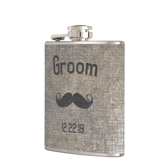 Groom Flask Mustache Fickplunta (Vänster)