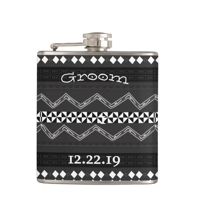 Groom Flask Mustache Fickplunta (Framsidan)