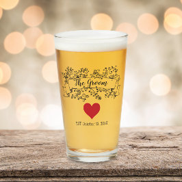 Groom Flower Banner Heart Bröllop Glaskopp