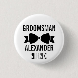 Groom Groomsman Bröllopsfest Favor Keepsaké Knapp