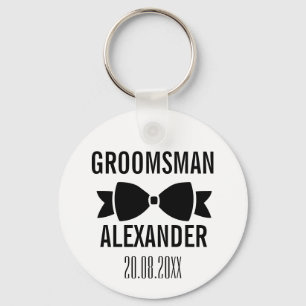 Groom Groomsman Bröllopsfest Favor Keepsaké Nyckelring