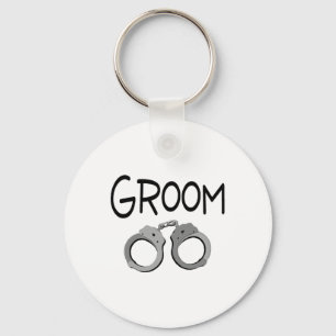 Groom Handcuffs Bröllop Nyckelring